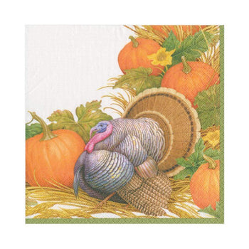 Caspari Luncheon Napkins: Thanksgiving Harvest